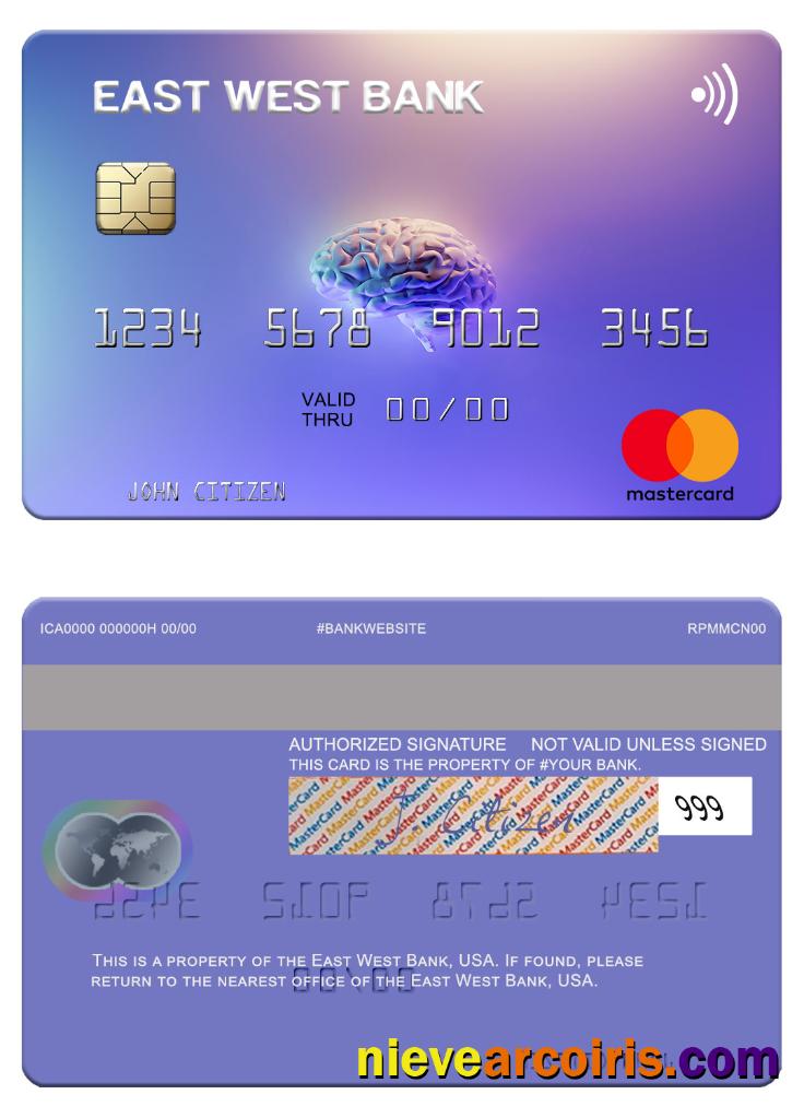 USA East West Bank mastercard